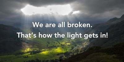 Light Through Clouds w/Quote